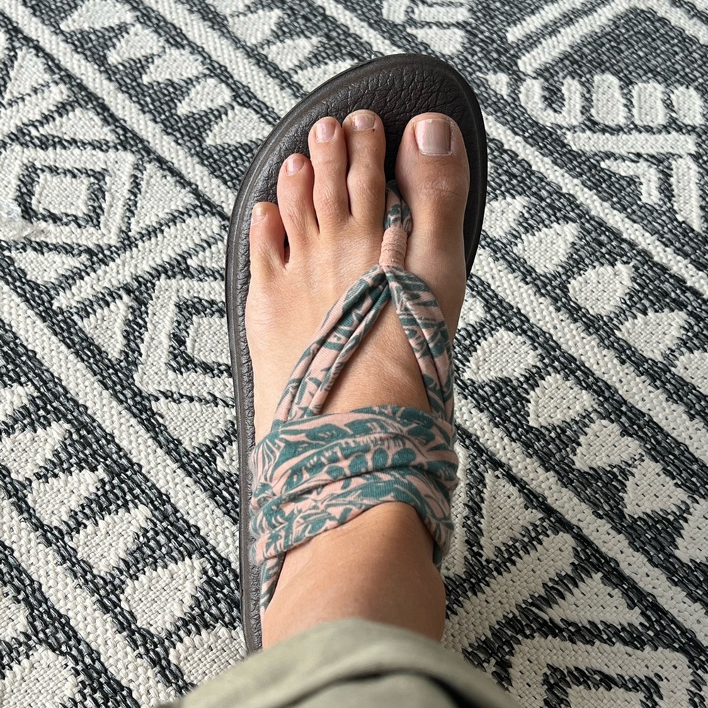 Women’s Sanuk sandals for sale. Size 10.